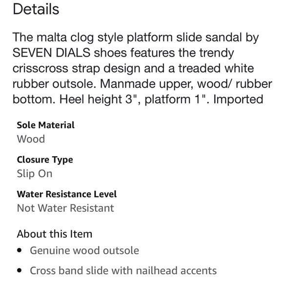 Seven Dials crisscross platform wood heeled slide sandals 11 - Picture 12 of 13